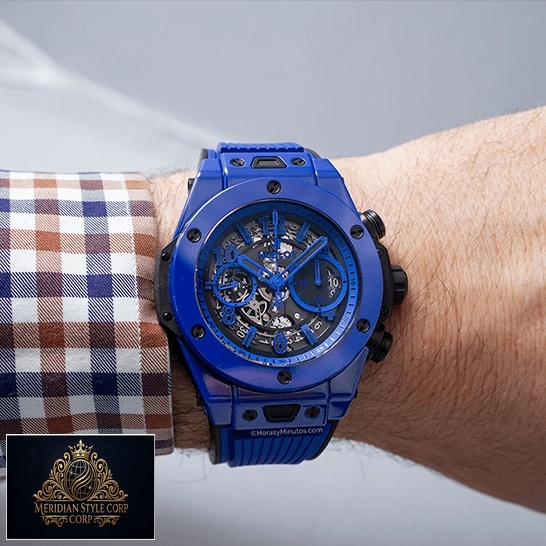 Hublot Big Bang Ujnico Blue Magic 411.ES_.5119 Replica on the man wrist