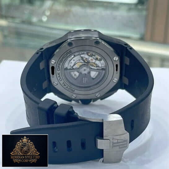 AP Royal Oak Carbon Case Rubber Black Bracelet Replica upside view