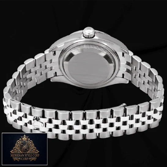 Rolex Datejust 279384 White Gold Stainless Steel Case Replica black background