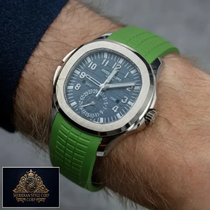 Patek Philippe – Aquanaut – Rubber Strap – Curved – Green - Image 4