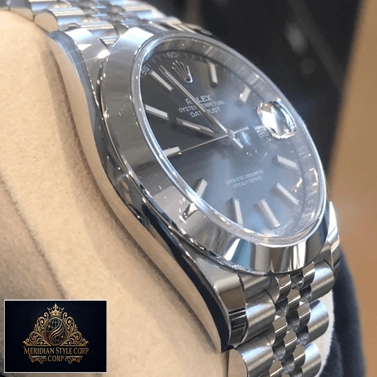 Rolex Datejust 126300 Grey Dial Perfect Clone Edition rolex datejust 126300 0008 replica leftside
