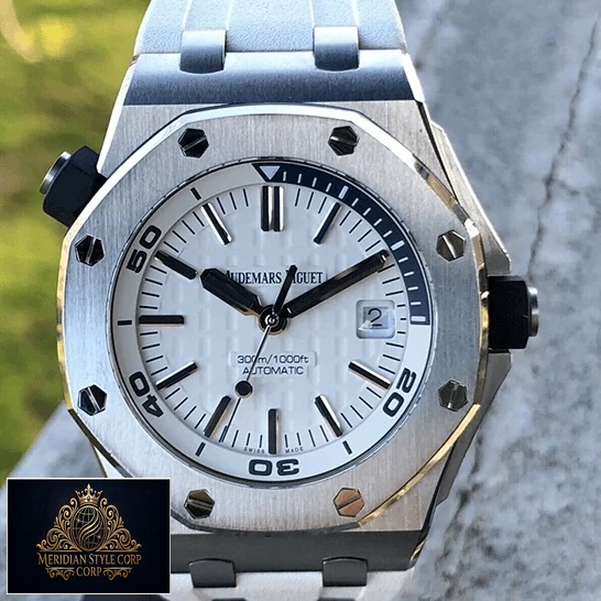 Audemars Piguet Royal Oak White Dial Replica stone background
