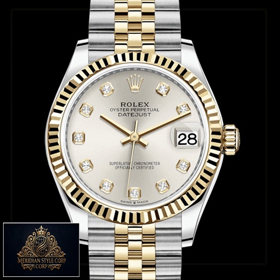 Rolex Datejust 278273-0020 Steel And Yellow Gold Silver With Diamond Dial Jubilee Replica