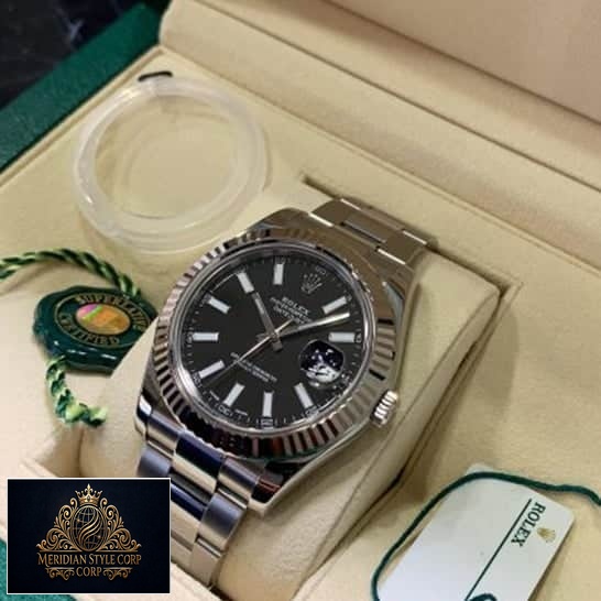 Rolex Datejust II Automatic Black Dial 116334BKSO Oyster Replica in the box