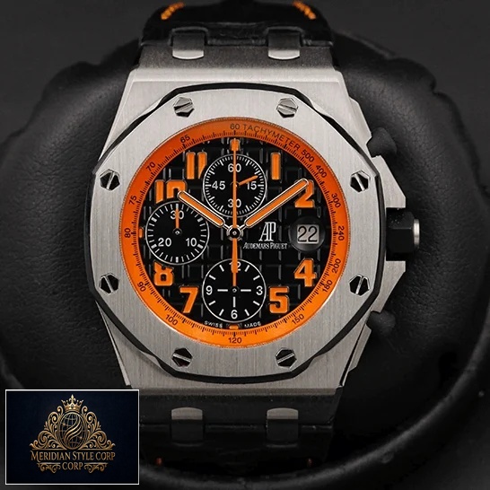 Audemars Piguet Royal Oak Orange Black Dial Replica in the black box