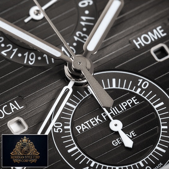 Patek Philippe Geneve Black Dial Replica close analog view
