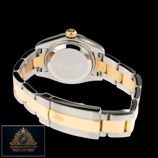 Rolex Datejust 179173 Two Tone Oyster Replica Black Background