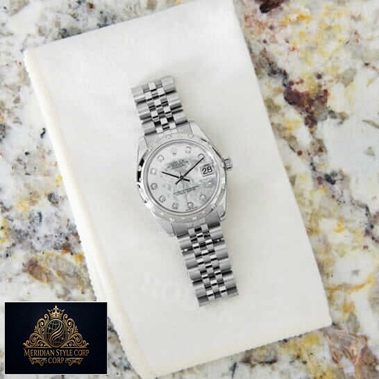 Rolex Datejust 178344 Steel & White Gold Mother Pearl Diamond Dial Replica
