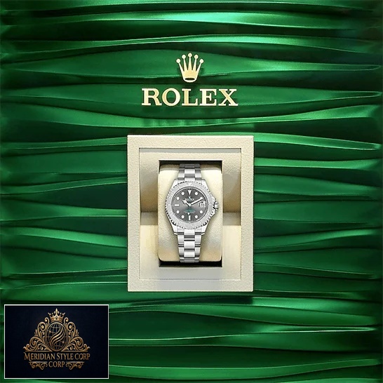 Rolex Yacht Master 268622 Steel Grey Dial Replica green background