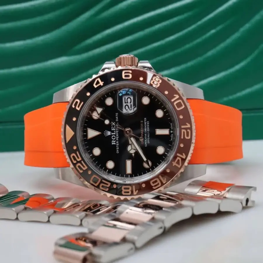 Rolex – GMT-Master – Rubber Strap – Orange - Image 3