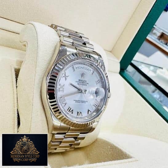 Rolex Day-Date II 218239 white replica in the rolex box