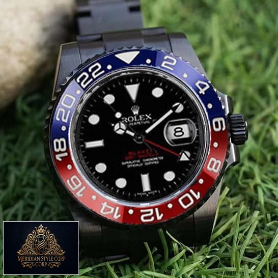 Rolex Pepsi Black 126710BLRO-0001 Replica on the grass