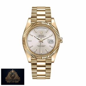 Rolex Day-Date 228238-0004 “Diagonal Silver” Premium Duplicate