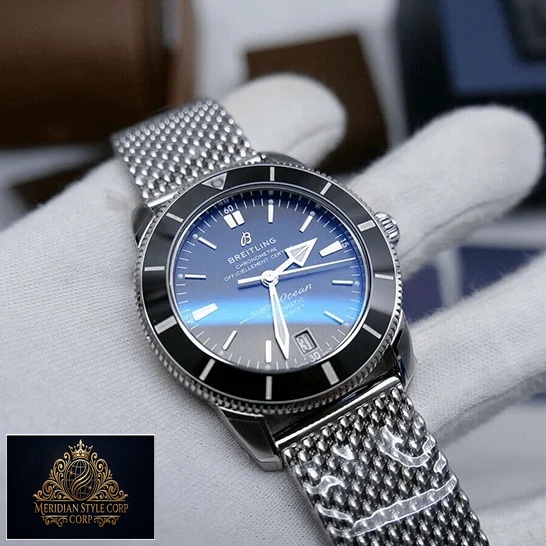 Breitling Superocean Heritage AB2010121B1A1 Black Dial Replica on the hand