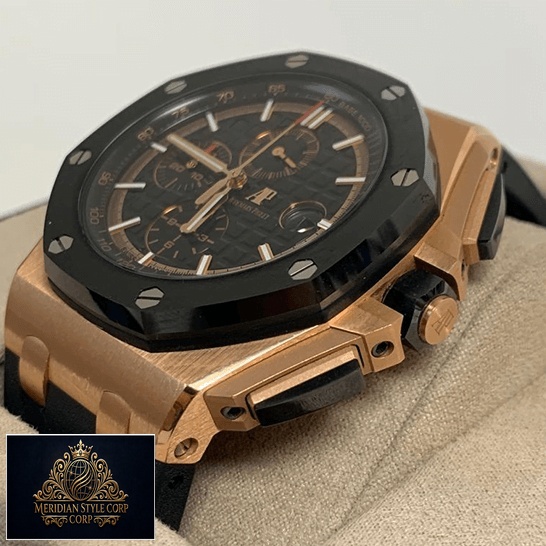 Audemars Piguet Royal Oak Black Bezel Replica in the box