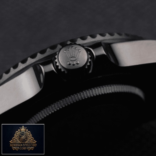Rolex Blaken GMT-Master II Black Case Right Side Crown Pusher Replica