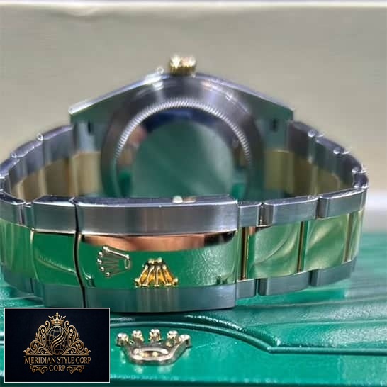 Rolex Datejust 126333-0005 Yellow Gold & Steel Oyster Bracelet Replica Fold Clasp on the Rolex Logo