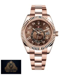 Rolex Sky-Dweller 326935 “Rose Gold Chocolate Dial” Authentic Super Replica
