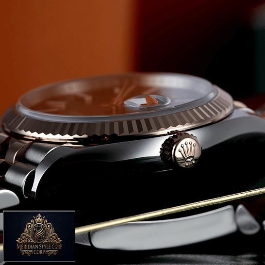 Rolex 126231 Steel Gold Grey Dial Replica stainless steel crown on the rolex logo