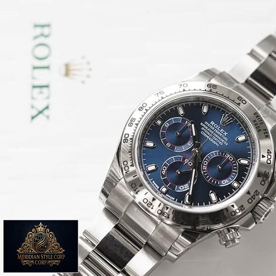 Rolex Daytona 116509 Blue Dial S.Steel Bezel Oyster Replica on the Rolex Box