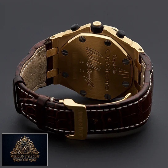 Audemars Piguet Royal Oak Gold Case Replica Leather Brwon Bracelet