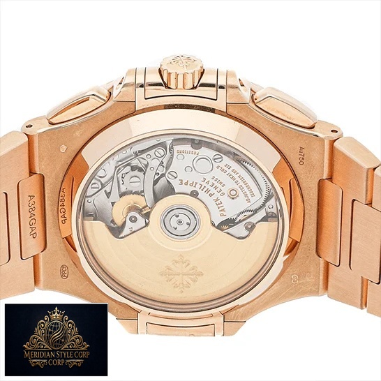 Patek Philippe Gold Case Replica upside view white background
