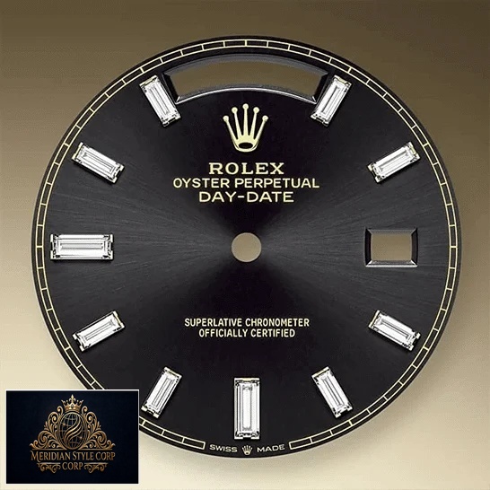 Rolex Day-Date 40 228238-0007 Black Dial with Diamond Indices Replica