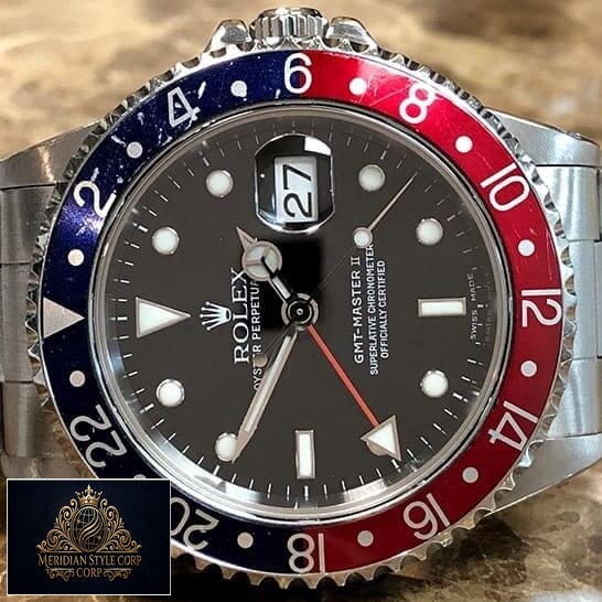 Rolex GMT-Master II 16710 "Pepsi" Premium Duplicate rolex 16710 replica3 Rolex Submariner GMT-Master II Red & Blue Bezel Black Dial 16710 Replica