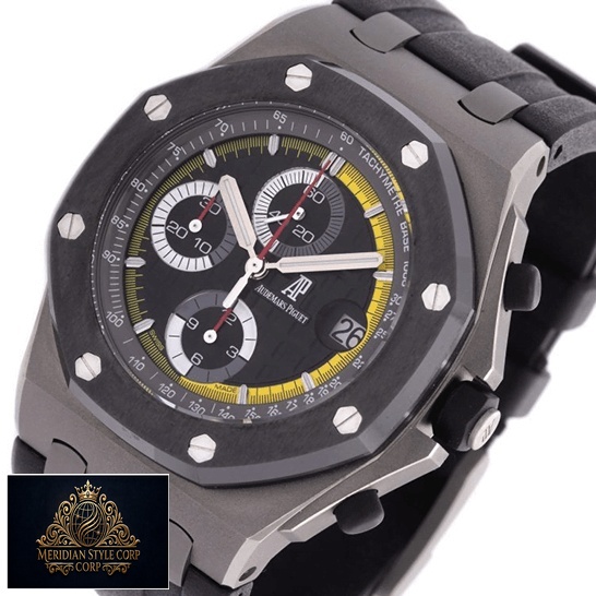 Audemars Piguet Royal Oak Black Yellow Dial Replica white background