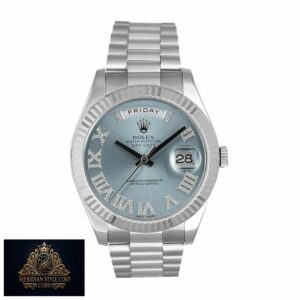 Rolex Day-Date II 218239 “Ice Blue Roman Dial” Masterpiece Replica