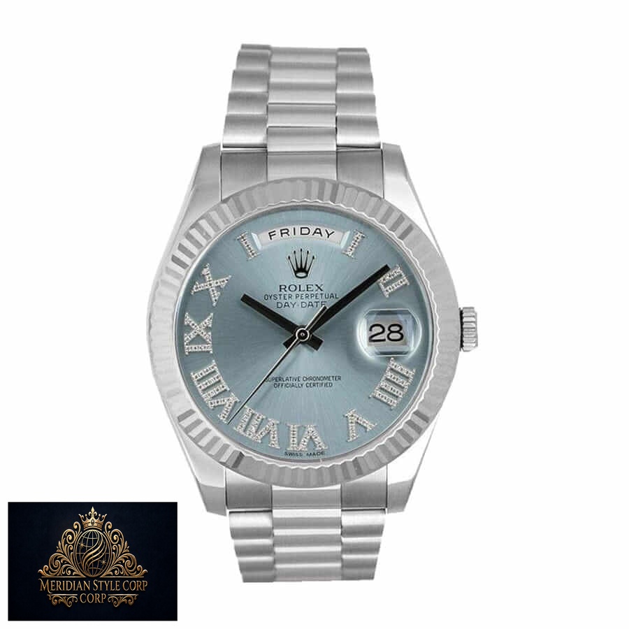 Rolex Day-Date II 218239 “Ice Blue Roman Dial” Masterpiece Replica