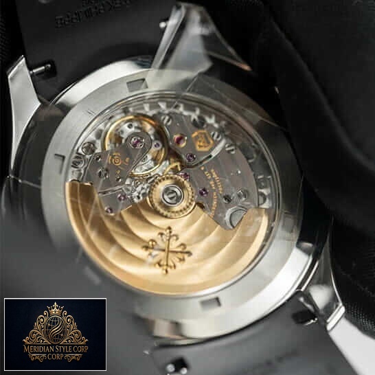 Patek Philippe Dual Time Stainless Steel Mechanism Replica upside view
