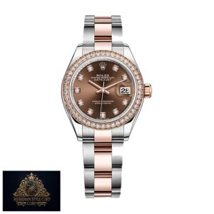 Rolex Lady-Datejust 279381RBR Everose Gold Diamond Bezel Precision Clone