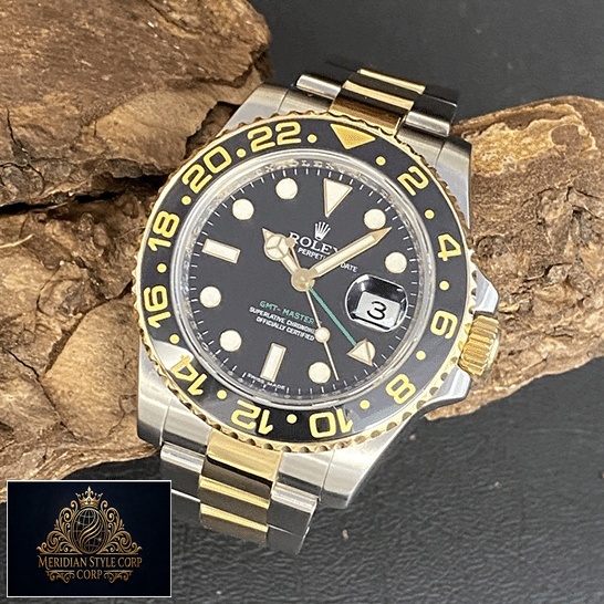 Rolex GMT-Master II 116713 Two Tone Black Dial Oyster Replica