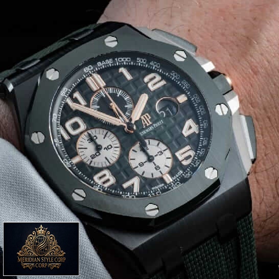 Audemars Piguet Royal Oak Offshore 26405CE.OO.A056CA.01 "Green Dial" High-End Clone Quality ap green black ceramic replica hand 1