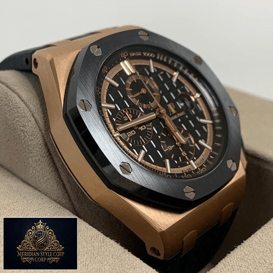 Audemars Piguet Royal Oak 26401RO Black Bezel Replica side view in the box