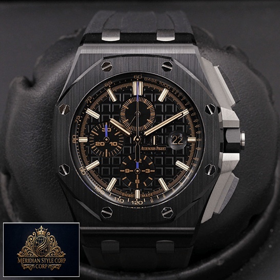 AP Royal Oak 26405CE.OO_.A002CA.02 Black Dial Replica front view black background