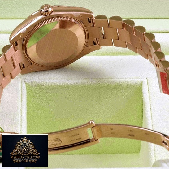 Rolex 178275 Rose Gold Oyster Replica opened clasp & in the box