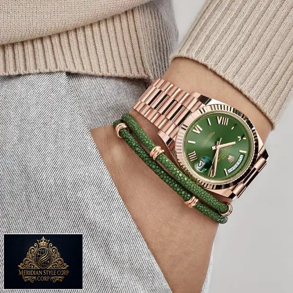 Rolex Day-Date 228235 "Everose Green Roman Dial" True to Original Copy roelx daydate green roman dial