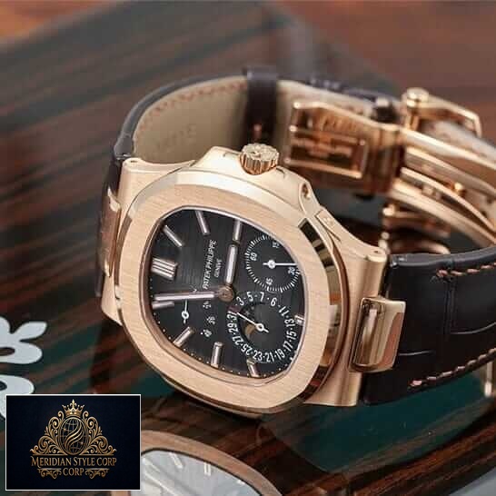Patek Philippe 5712R Rose Gold Bezel Black Dial Replica side view