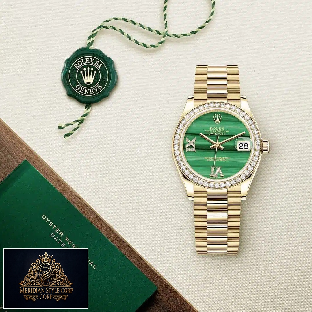 Rolex Datejust 31 278278-0004 diamond green dial and warranty card