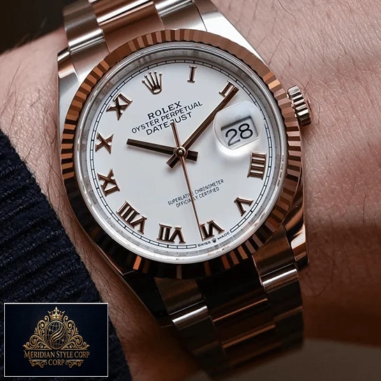 Rolex 126223 Datejust Roman Oyster Bracelet Replica on the man wrist