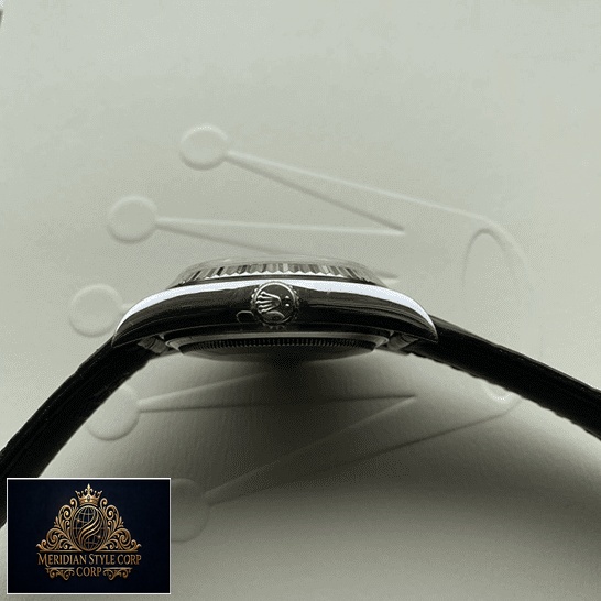 Rolex Day-Date 118139-0004 V5 Stainless Steel Crown Pusher Replica Right Side