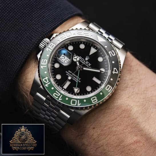 Rolex Gmt-Master II Black Dial Replica above the wrist
