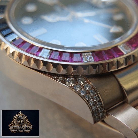 Rolex GMT-Master II 126755SARU Rose Gold Case with Diamond Replica