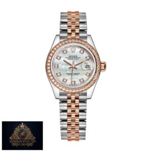 Rolex Lady-Datejust 279381RBR Everose Gold Sundust Diamond High-End Replica 1:1