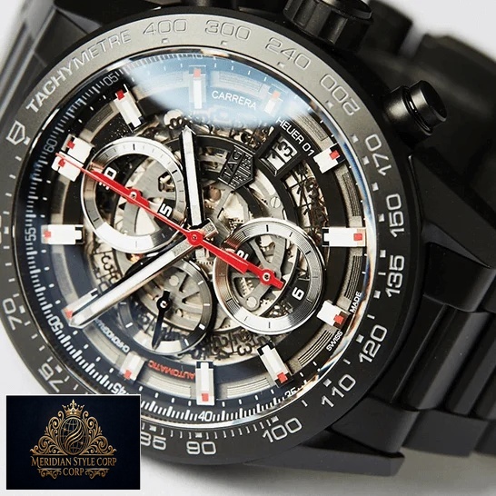 Tag Heuer Carrera 01 Black Replica white background