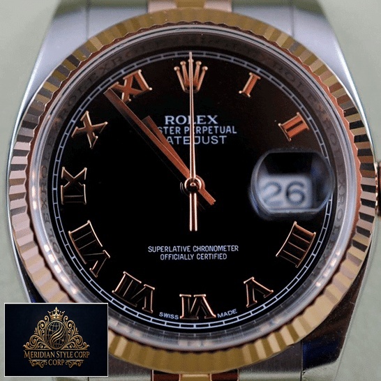 Rolex Datejust Black Roman Numeral Dial 116231 Replica