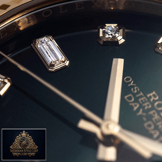 Rolex Day-Date 36 128235-0037 Replica Brown Ombre with Diamonds Dial