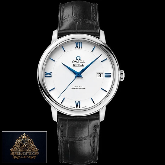 Omega De Ville Prestige 424.53.40.21.04.001 White Dial Replica black background